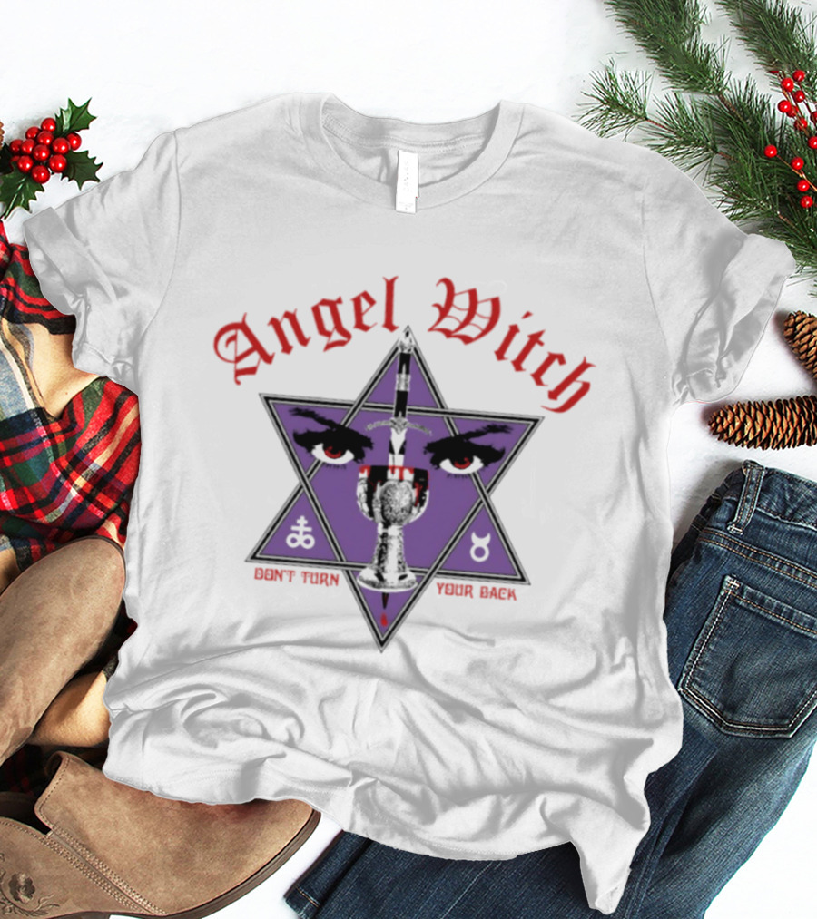 Angel Witch Don't Turn Your Back Heavy Metal Star Eyes Grail T-Shirt