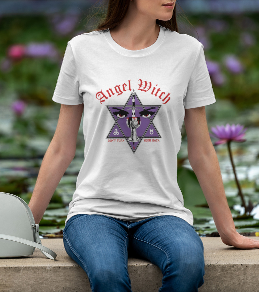Angel Witch Don't Turn Your Back Heavy Metal Star Eyes Grail T-Shirt