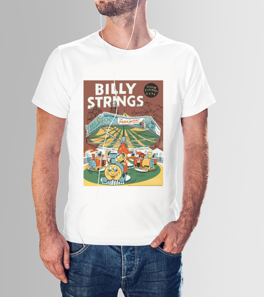 Billy Strings Denver Colorado Event Ball Arena September 18 19 2026 The Paramount Theatre T-Shirt