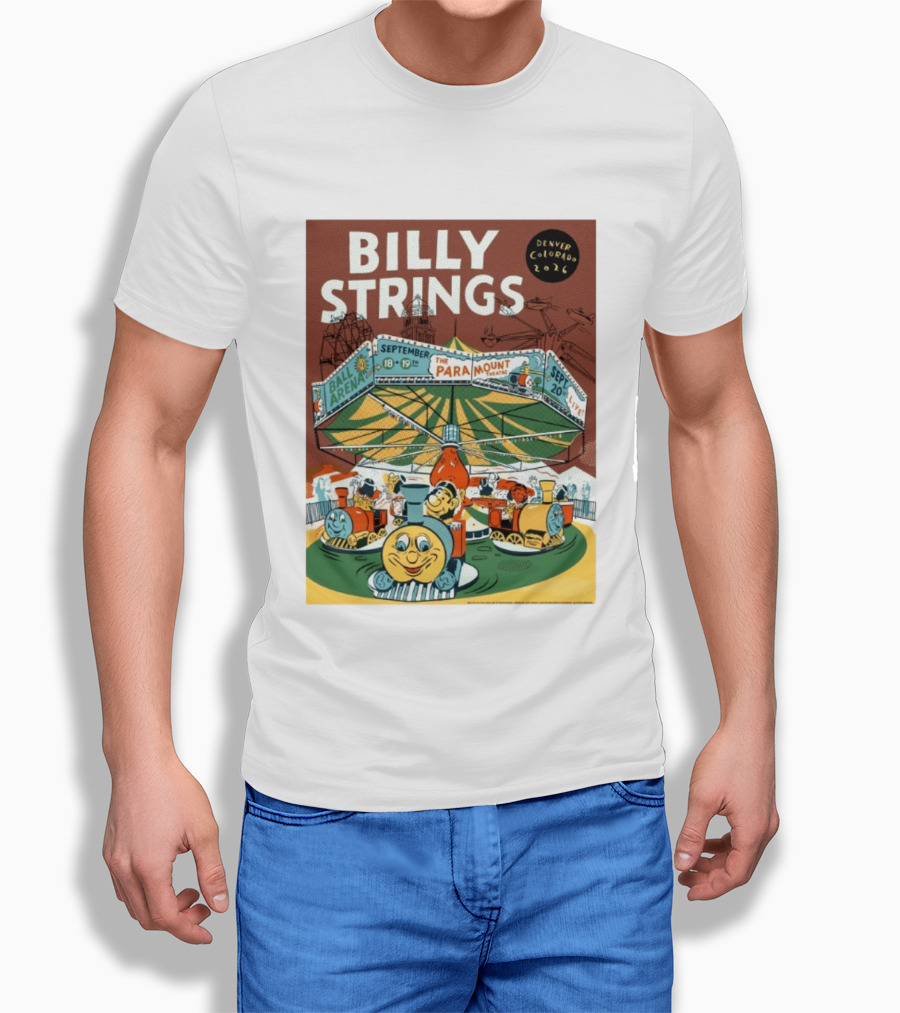 Billy Strings Denver Colorado Event Ball Arena September 18 19 2026 The Paramount Theatre T-Shirt