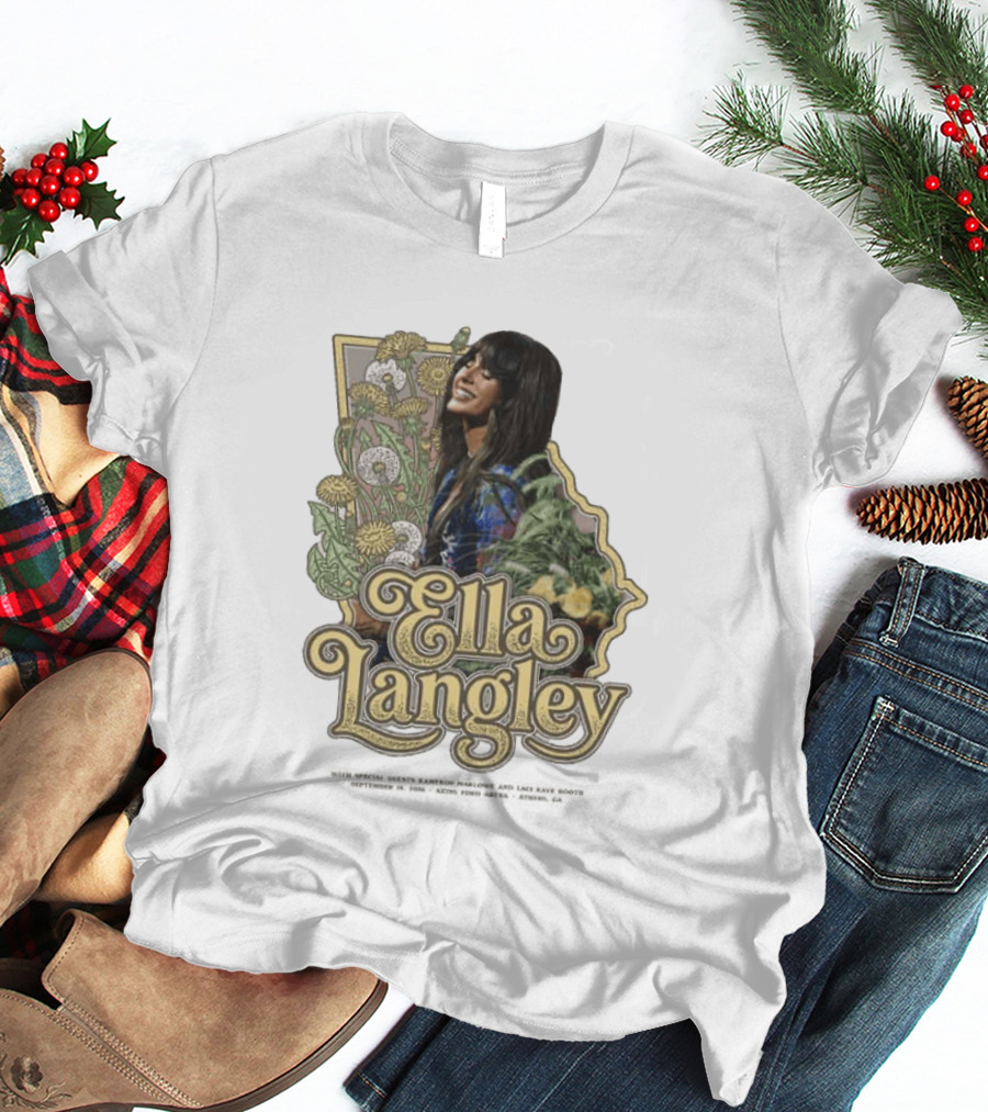 Ella Langley Akions Ford Arena 2026 Tour Athens GA September 18th Floral T-Shirt