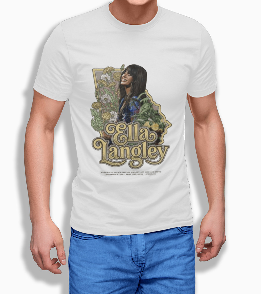 Ella Langley Akions Ford Arena 2026 Tour Athens GA September 18th Floral T-Shirt