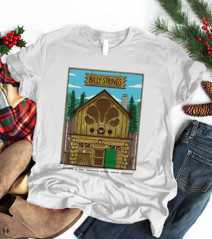Billy Strings Fall Tour 2026 Paramount Theatre Denver September 20 Mike Tallman T-Shirt
