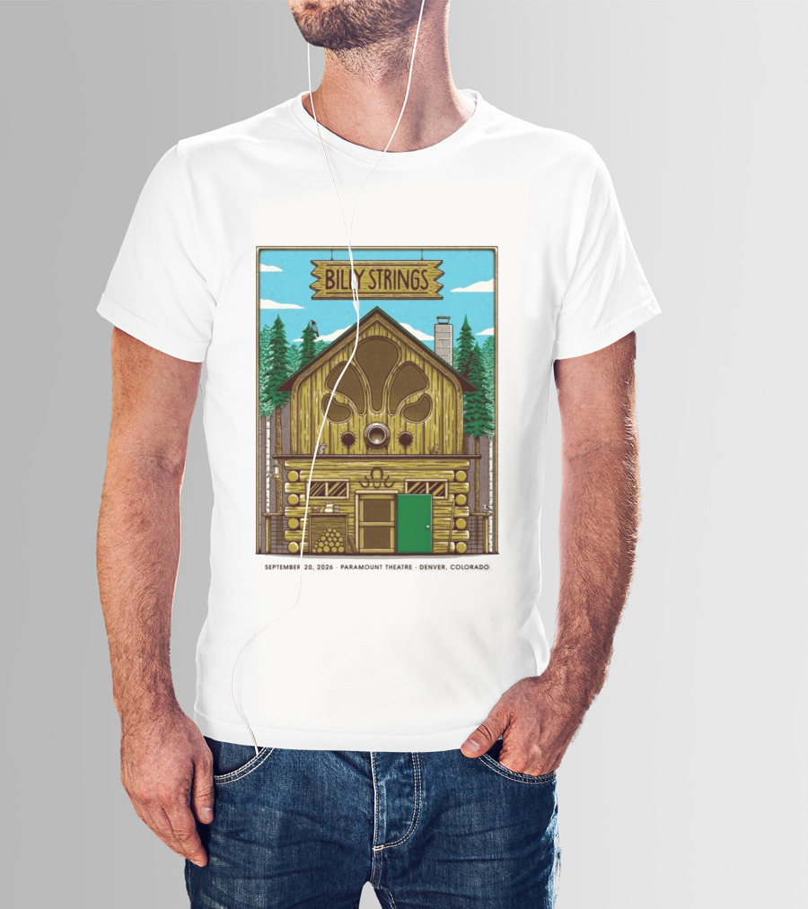 Billy Strings Fall Tour 2026 Paramount Theatre Denver September 20 Mike Tallman T-Shirt