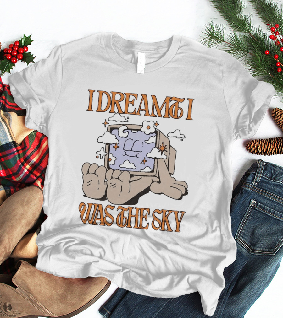 Groovy I Dreamed I Was The Sky Aesthetic Computer Clouds T-Shirt