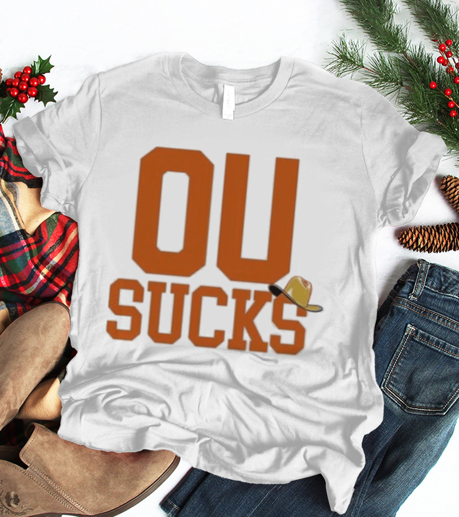 OU Sucks Cowboy Hat Orange Rivalry T-Shirt