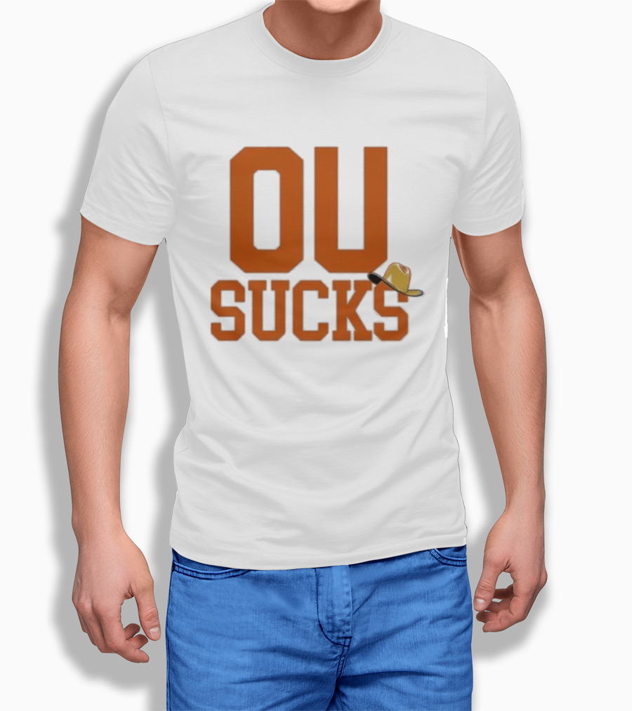 OU Sucks Cowboy Hat Orange Rivalry T-Shirt