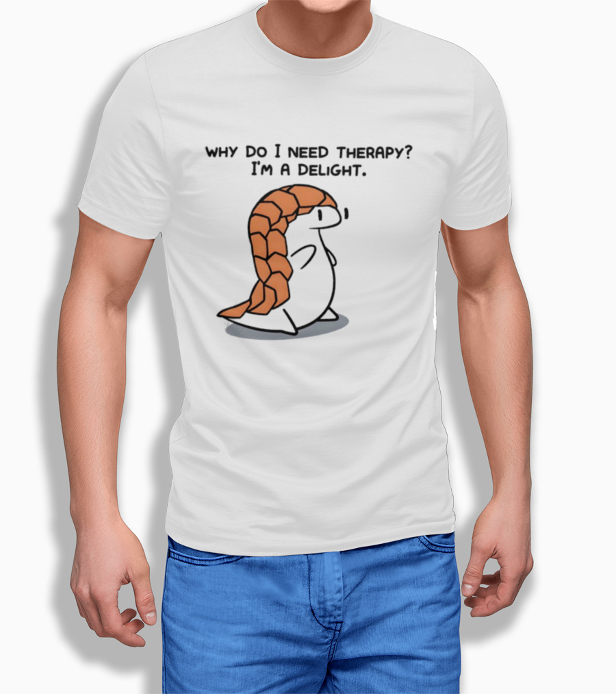 Why Do I Need Therapy I'm A Delight Cute Pangolin Cartoon T-Shirt