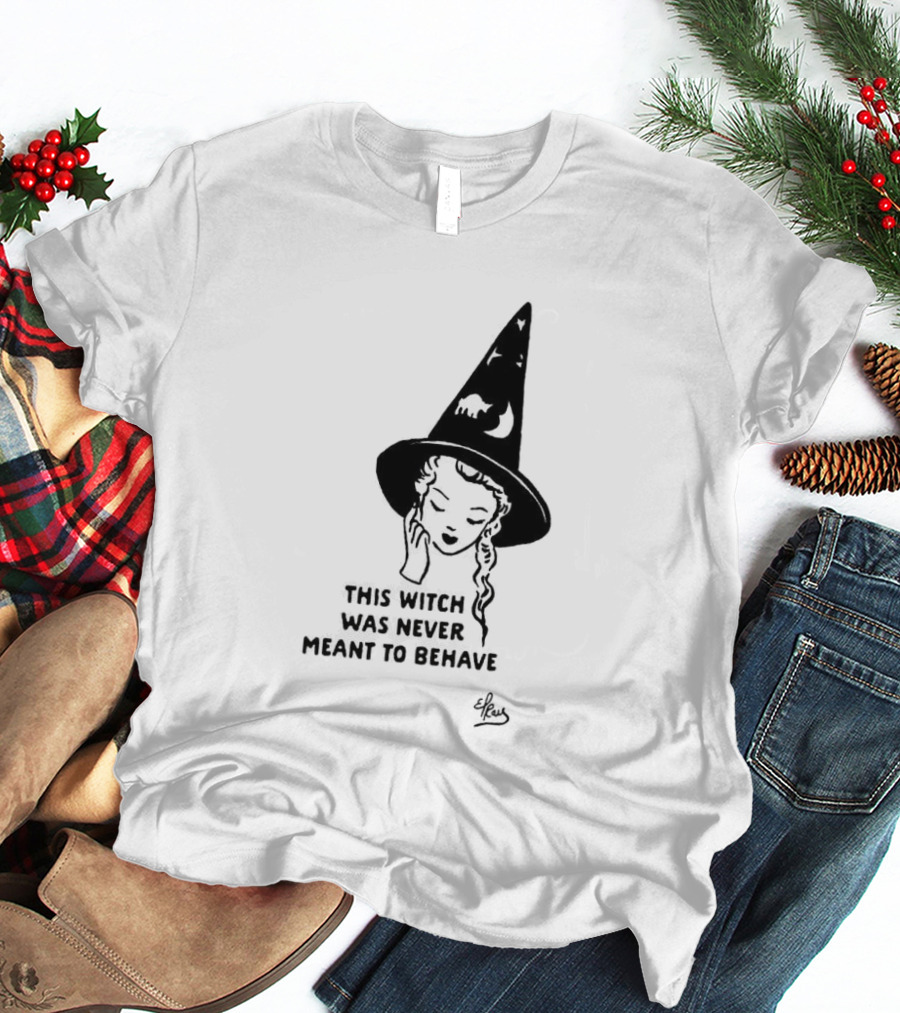 Witch Hat Girl This Witch Was Never Meant To Behave Aesthetic T-Shirt