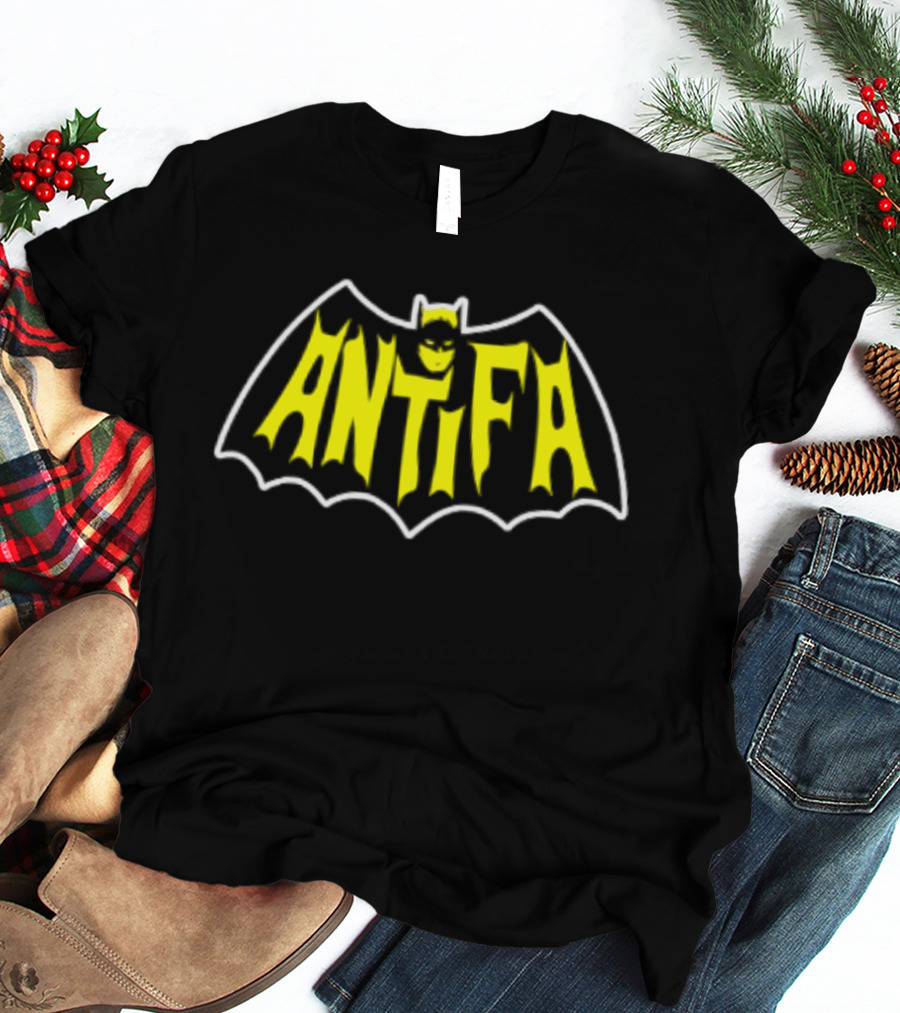 Antifa Batman Logo Style Comic T-Shirt