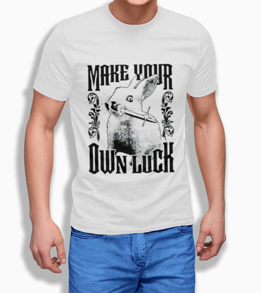 Make Your Own Luck Rabbit Knife T-Shirt