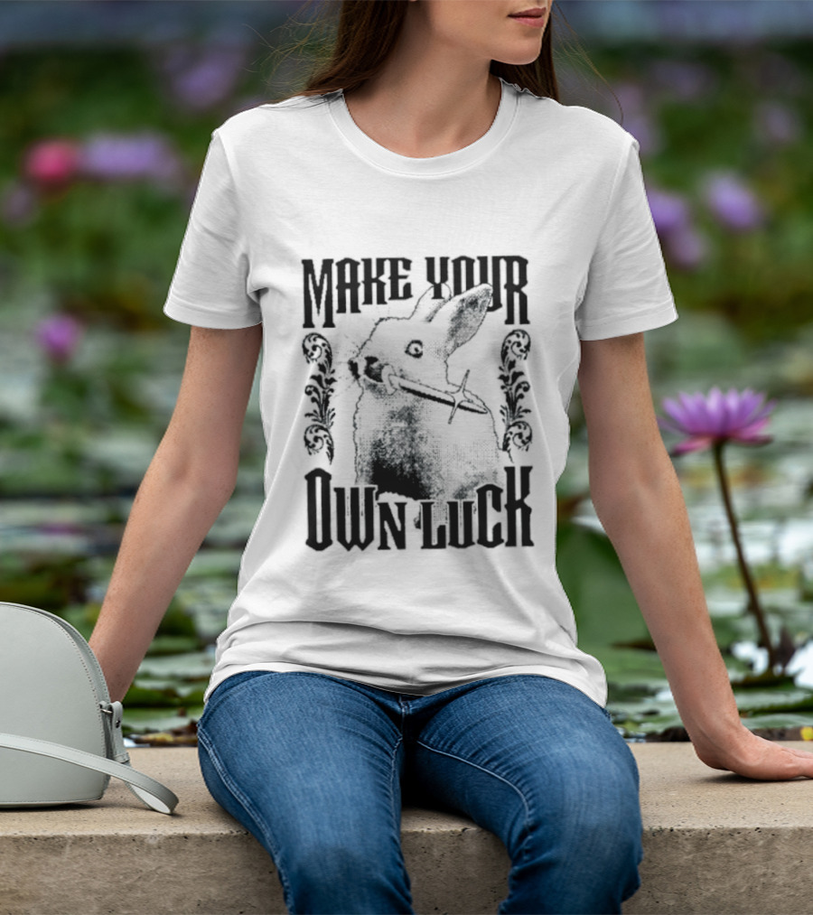Make Your Own Luck Rabbit Knife T-Shirt