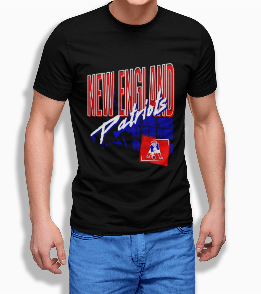 New England Patriots Red White Team Sports T-Shirt