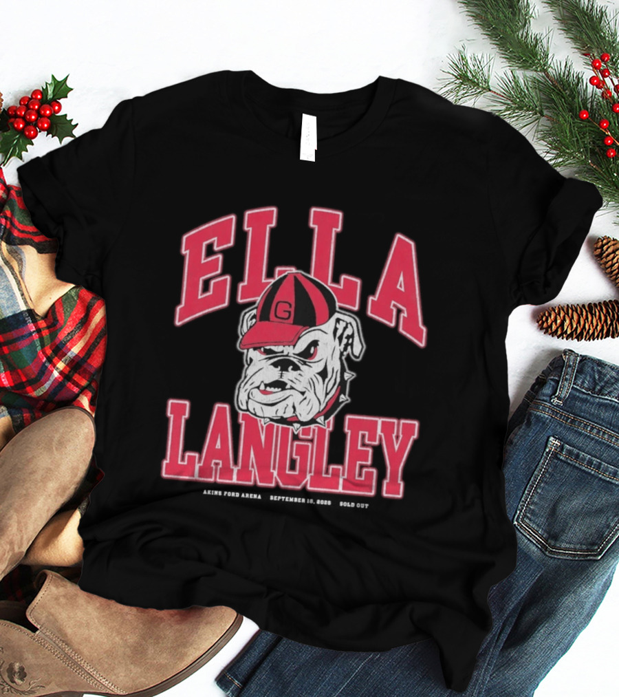 Georgia Bulldogs Ella Langley The Dandelion Tour 2026 Akins Ford Arena September 19 Bulldog T-Shirt