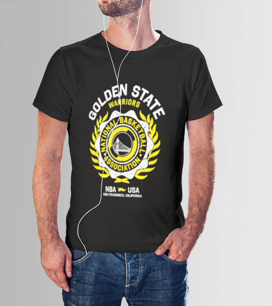Golden State Warriors NBA USA National Basketball Association Laurel Crest Flocking 2026 San Francisco California T-Shirt