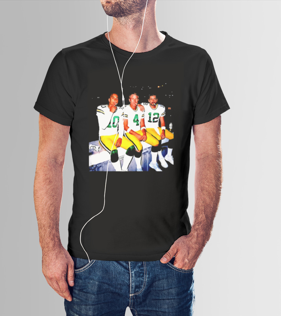 Jordan Love Brett Favre Aaron Rodgers Green Bay Packers Smoking And Beer Celebration T-Shirt