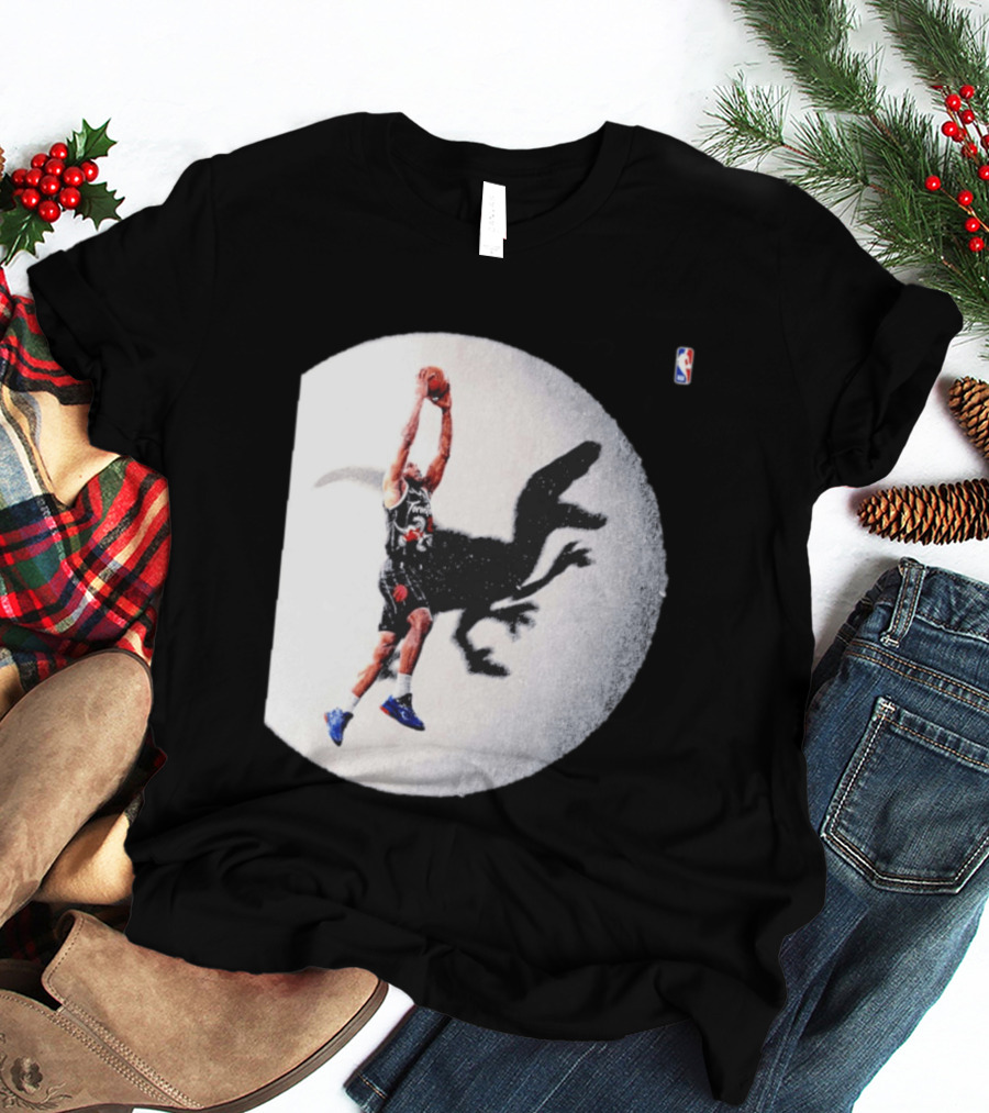 Kawhi Leonard Toronto Raptors Shadow Dunk With Raptor Silhouette Basketball T-Shirt