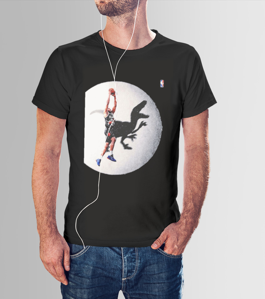 Kawhi Leonard Toronto Raptors Shadow Dunk With Raptor Silhouette Basketball T-Shirt