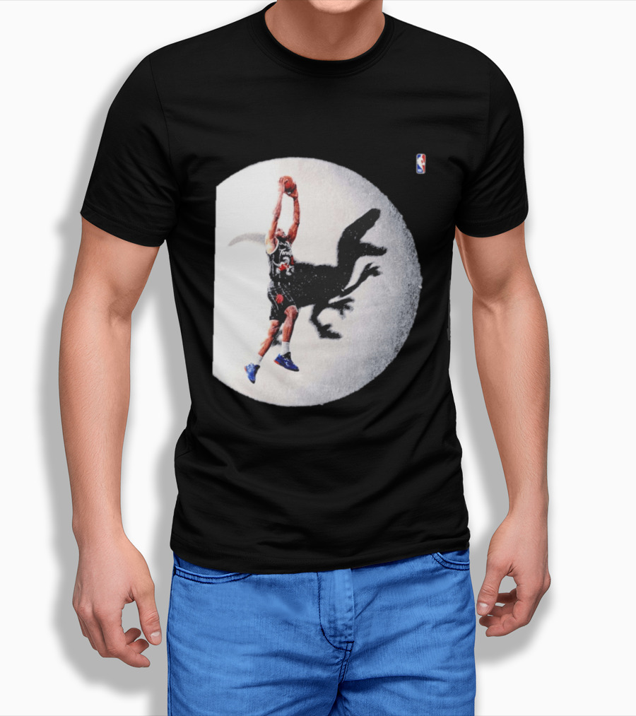 Kawhi Leonard Toronto Raptors Shadow Dunk With Raptor Silhouette Basketball T-Shirt