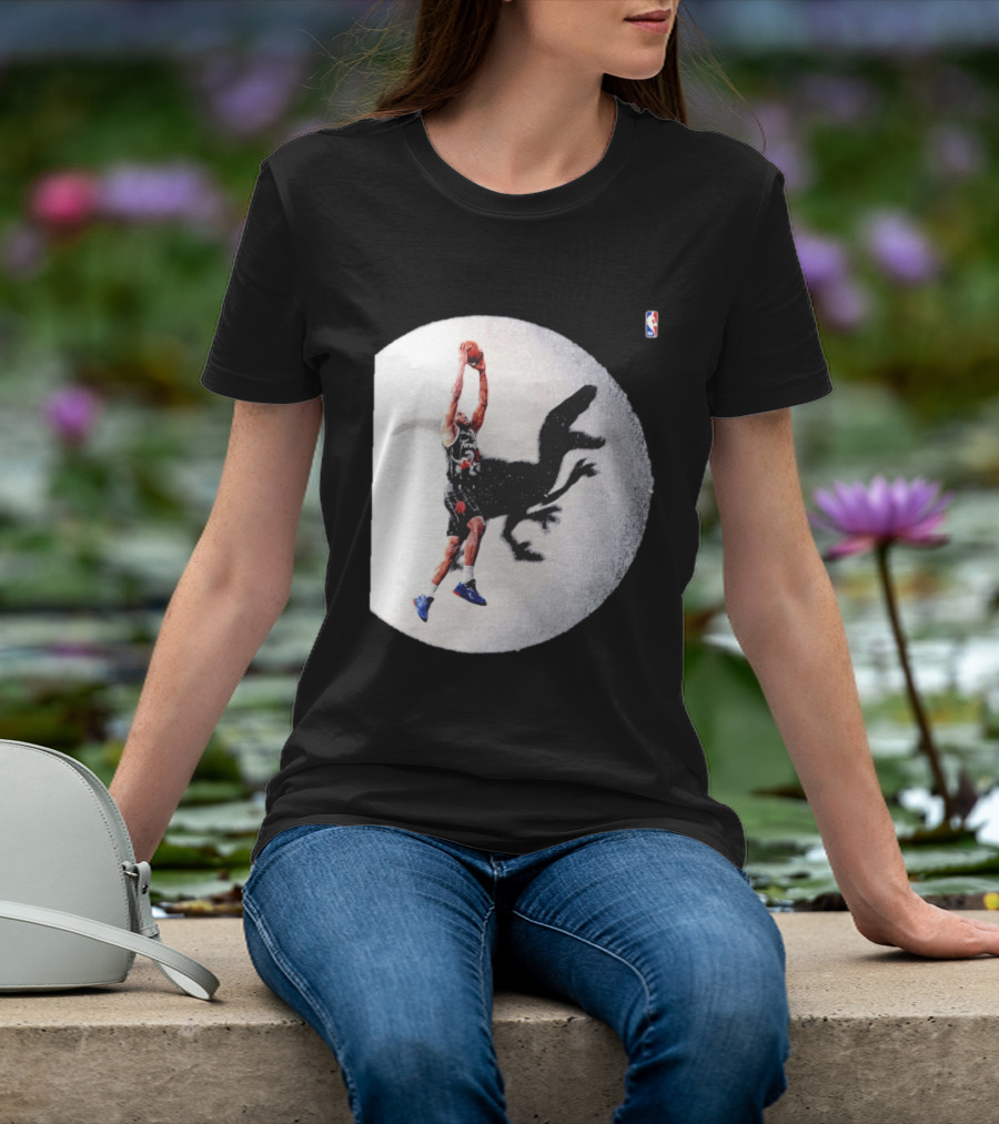 Kawhi Leonard Toronto Raptors Shadow Dunk With Raptor Silhouette Basketball T-Shirt