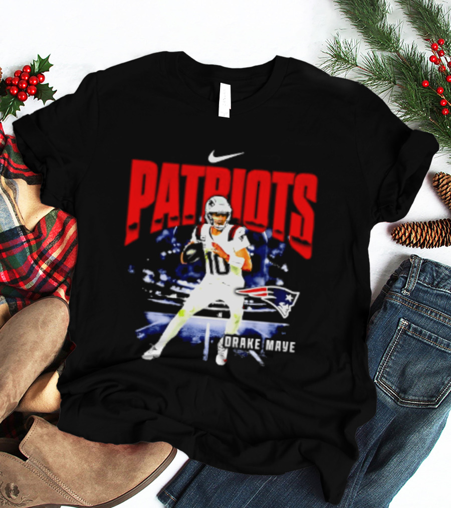 Nike Patriots Drake Maye Football Player Max90 T-Shirt
