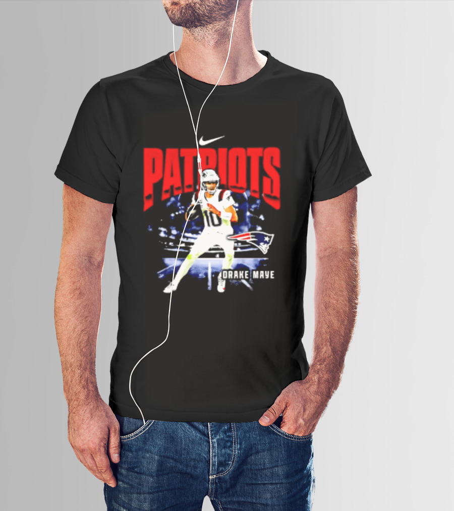 Nike Patriots Drake Maye Football Player Max90 T-Shirt