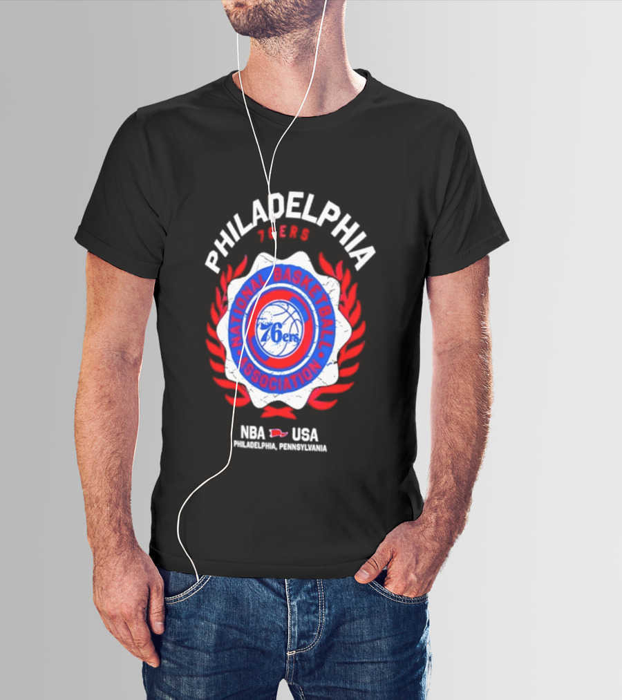 Philadelphia 76ers NBA USA National Basketball Association Laurel Crest 2026 T-Shirt