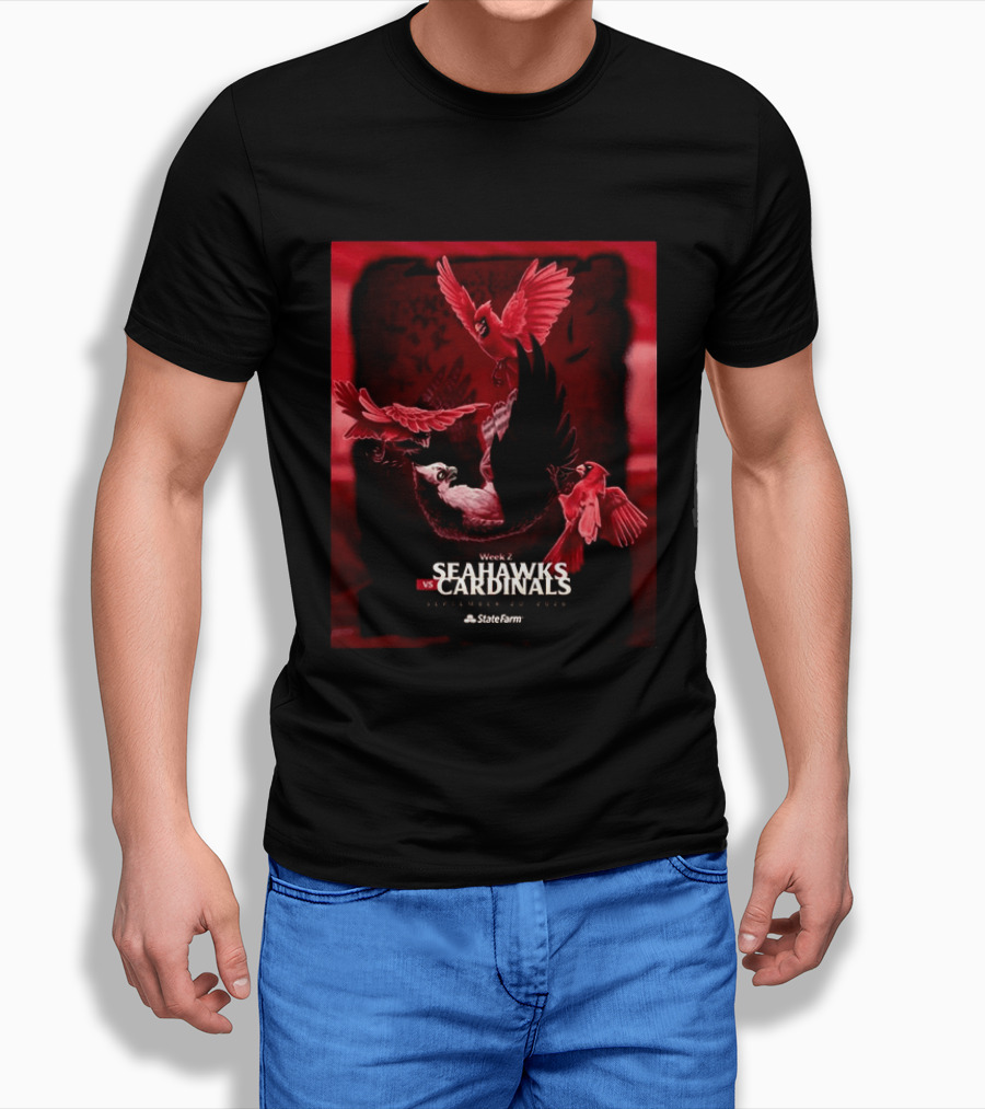 Week 2 Arizona Cardinals Vs Seattle Seahawks State Farm Stadium Glendale September 20 2026 T-Shirt