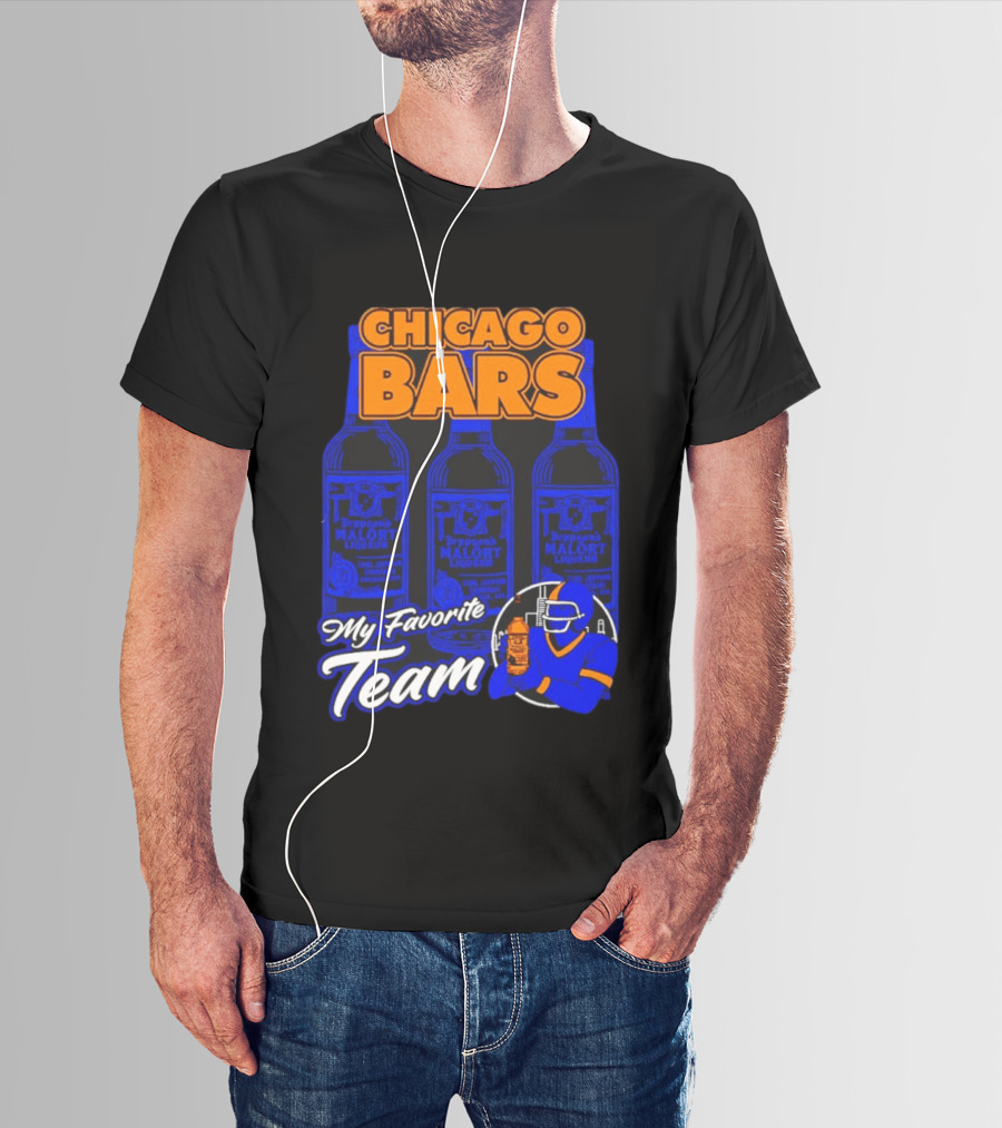 Chicago Bars Malört My Favorite Team Sports Fan T-Shirt