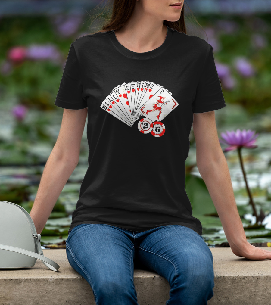 Billy Strings Fall 2026 Playing Cards Design By Miles Koldweyn With Poker Chips And Red Dragon T-Shirt