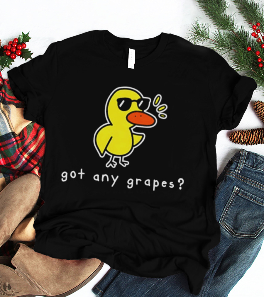Got Any Grapes Duck Meme Sunglasses Quacking Drawing T-Shirt