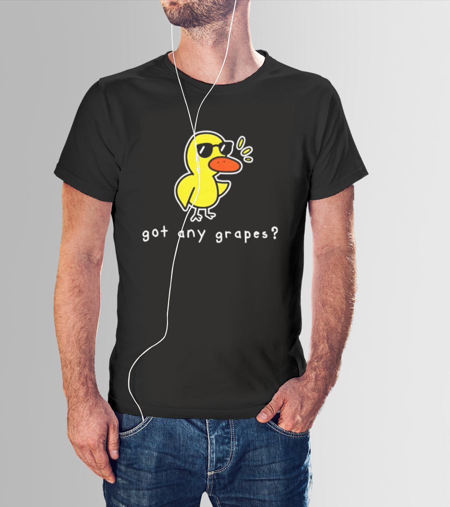 Got Any Grapes Duck Meme Sunglasses Quacking Drawing T-Shirt