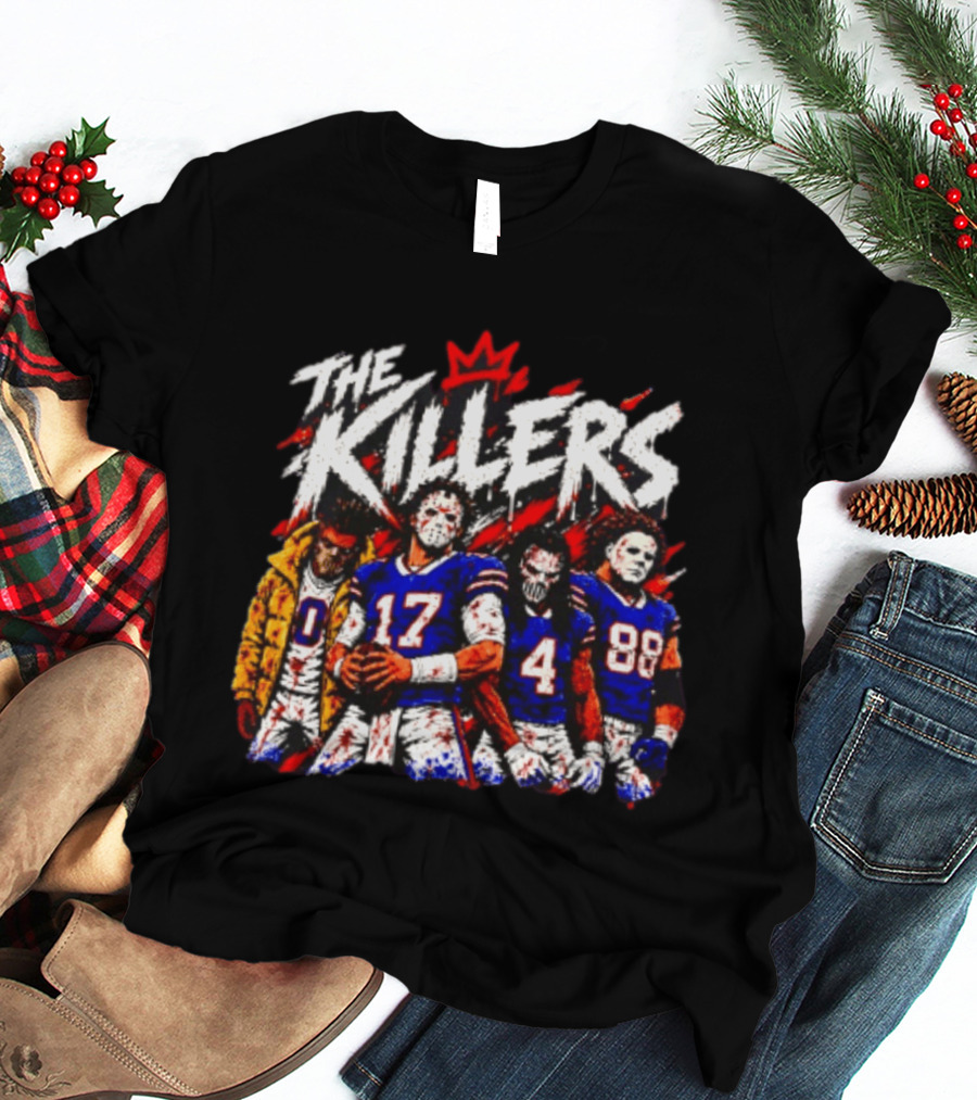 Buffalo Bills The Killers Horror Characters Halloween NFL T-Shirt