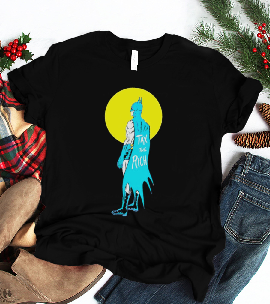 Tax The Rich Batman Yellow Moon T-Shirt