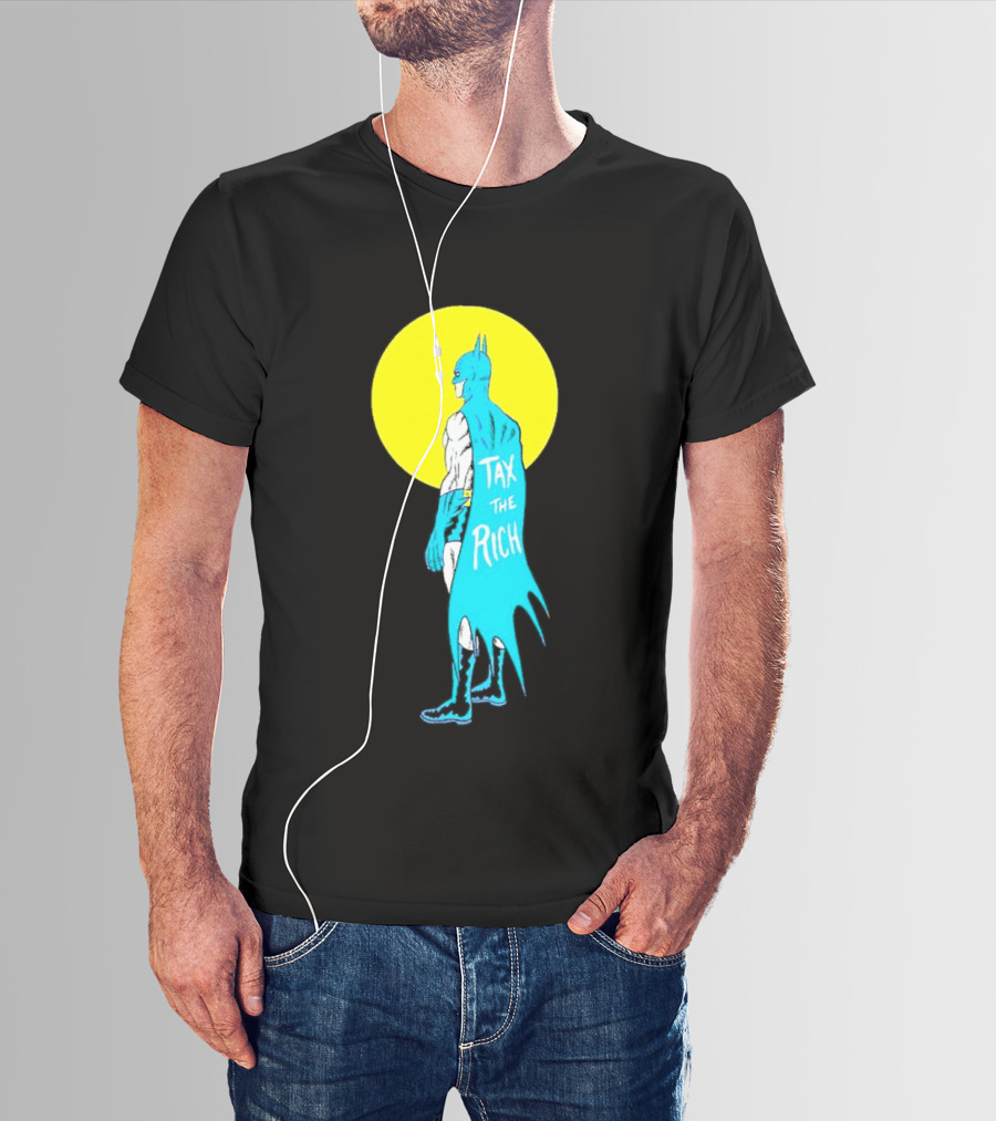 Tax The Rich Batman Yellow Moon T-Shirt