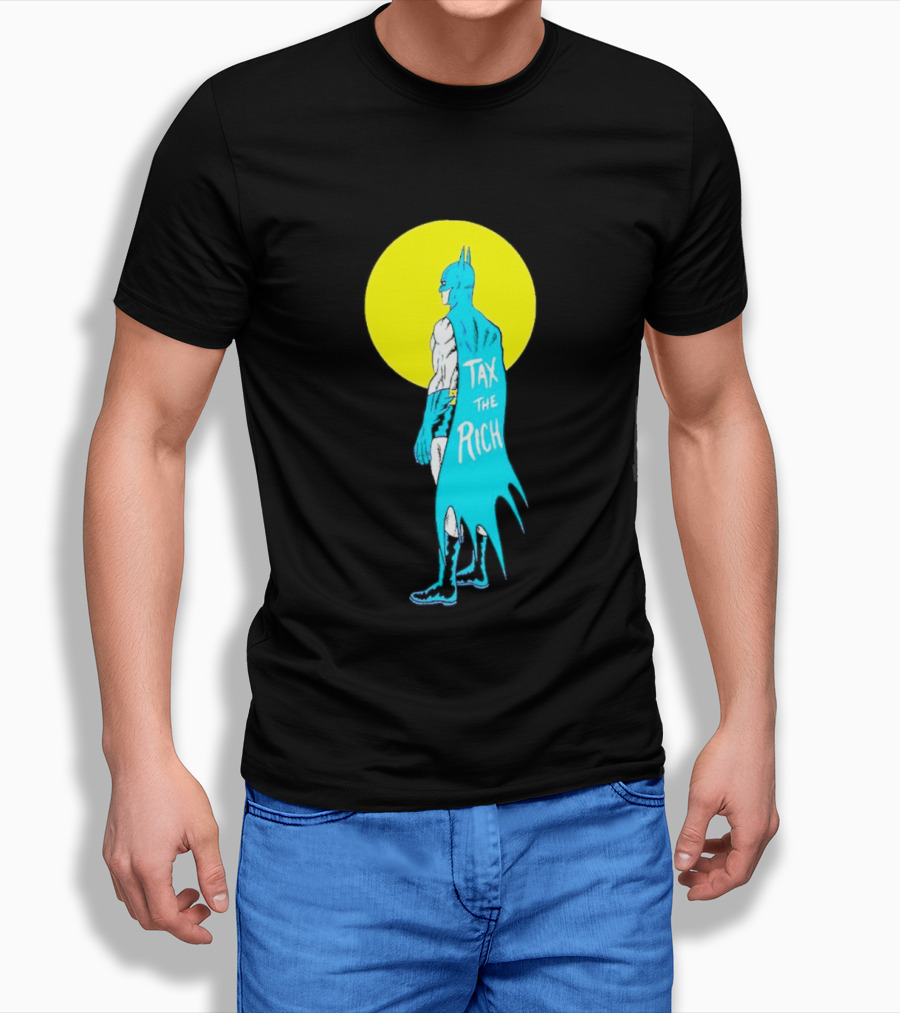 Tax The Rich Batman Yellow Moon T-Shirt