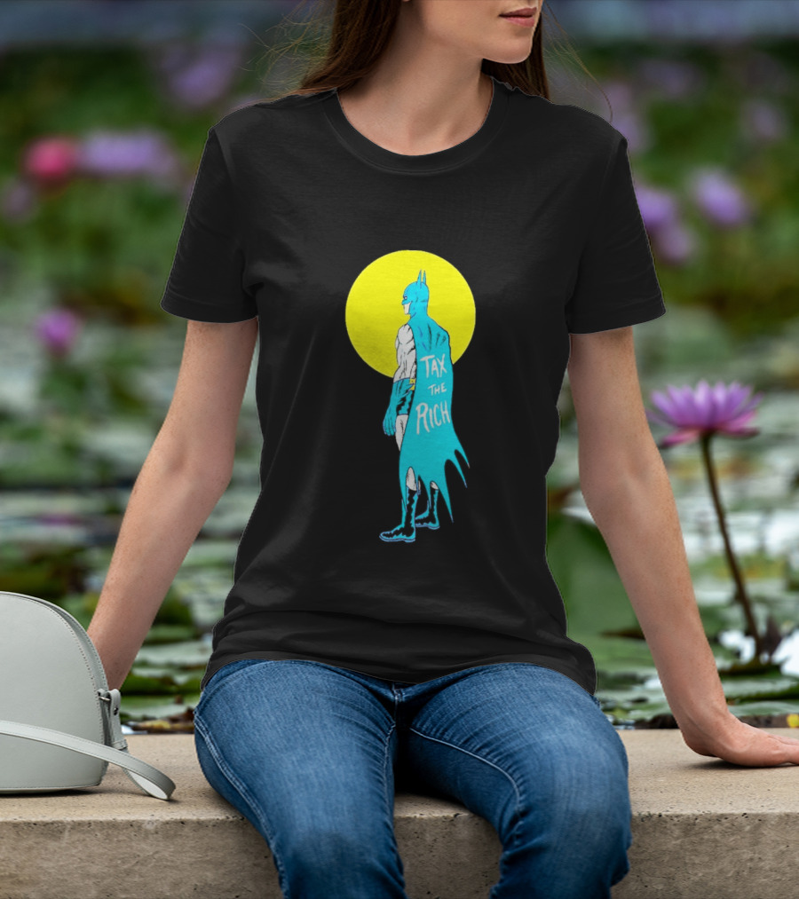 Tax The Rich Batman Yellow Moon T-Shirt