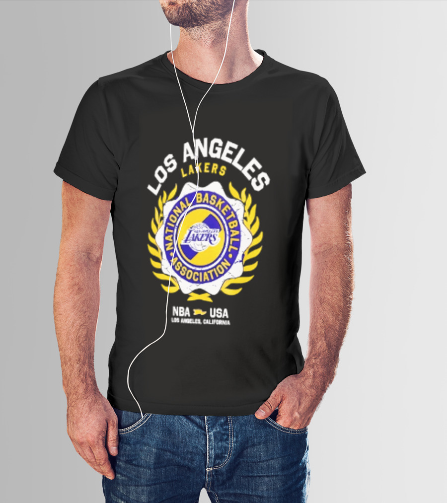 Los Angeles Lakers NBA National Basketball Association USA Crest Laurel 2026 T-Shirt