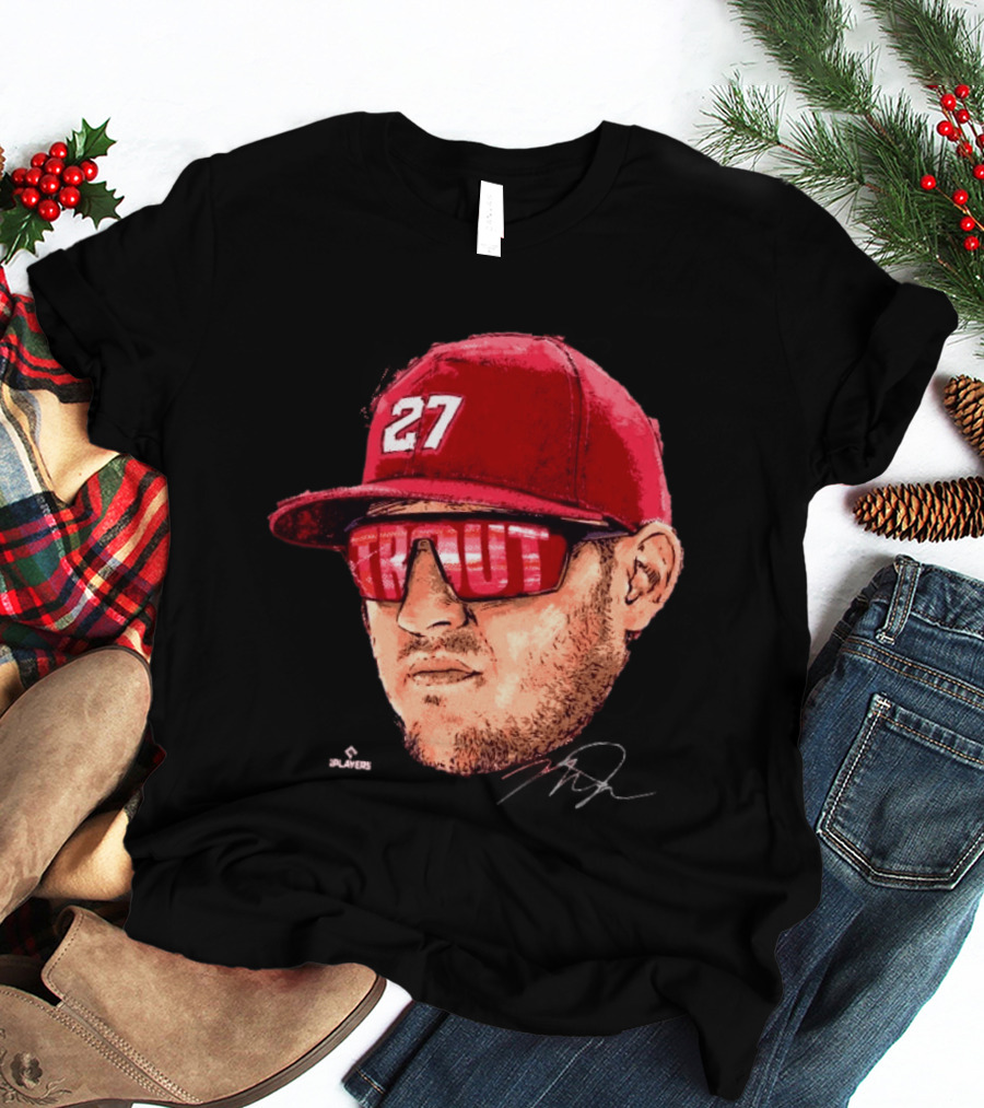 Mike Trout Los Angeles 27 Hat Reflective Sunglasses T-Shirt