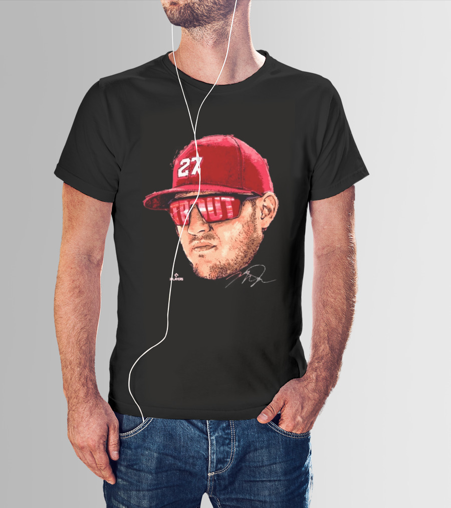 Mike Trout Los Angeles 27 Hat Reflective Sunglasses T-Shirt
