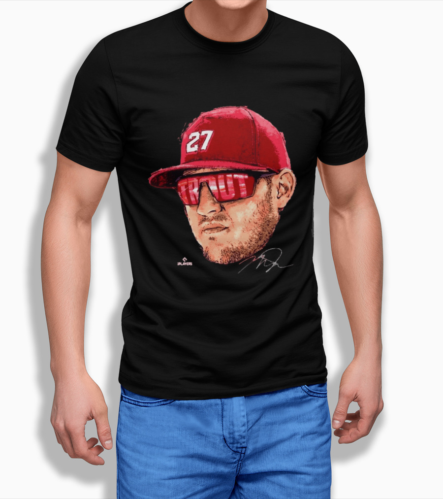 Mike Trout Los Angeles 27 Hat Reflective Sunglasses T-Shirt