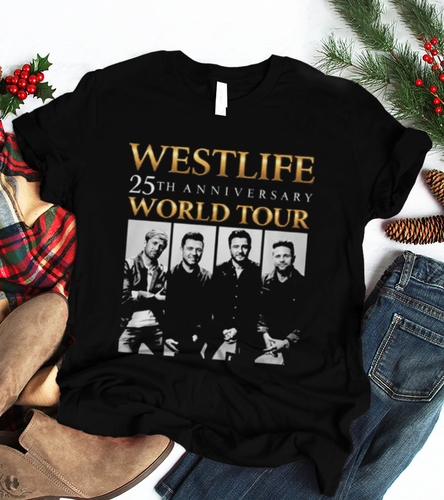 Westlife 25th Anniversary World Tour 2026 Schedule T-Shirt