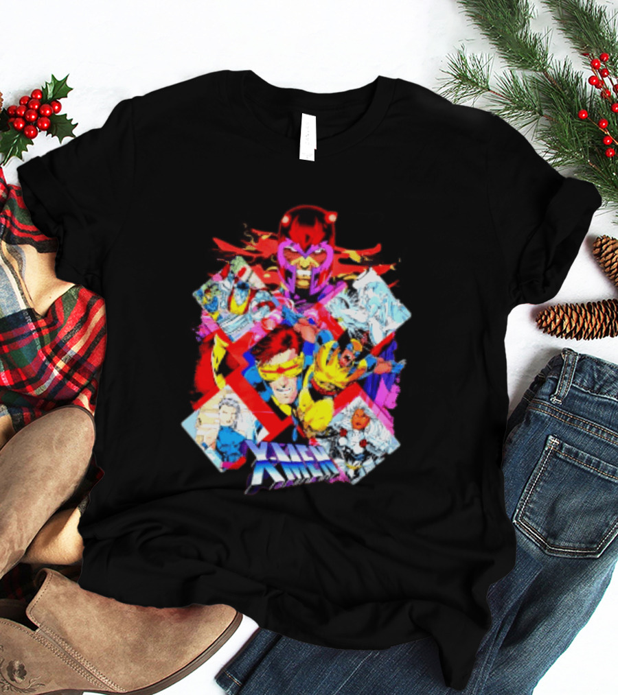 X Men Magneto Wolverine Cyclops Storm Colossus Marvel Comics Action Adventure T-Shirt