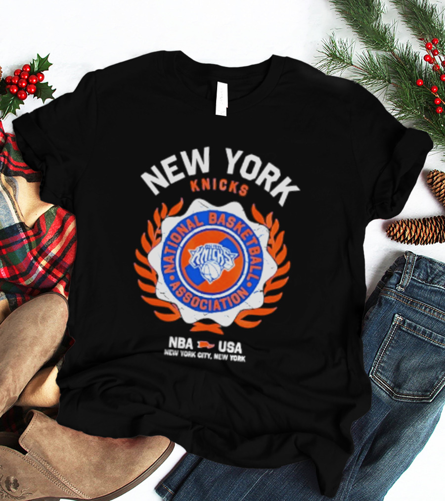 New York Knicks NBA USA National Basketball Association Laurel Crest 2026 T-Shirt