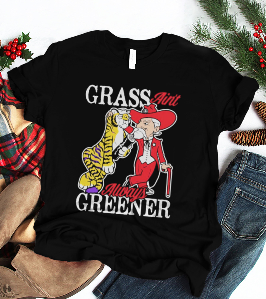 Ole Miss Rebels Vs LSU Tigers Grass Ain't Greener 2026 NCAA T-Shirt