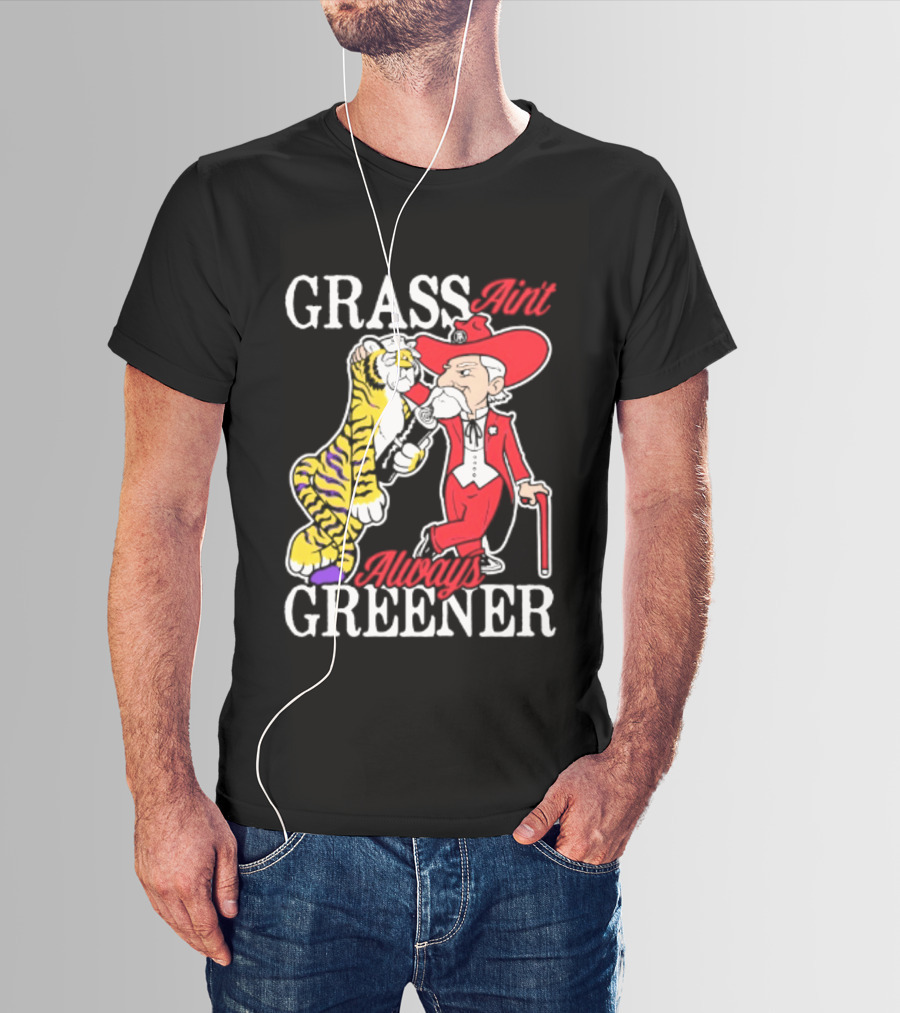Ole Miss Rebels Vs LSU Tigers Grass Ain't Greener 2026 NCAA T-Shirt