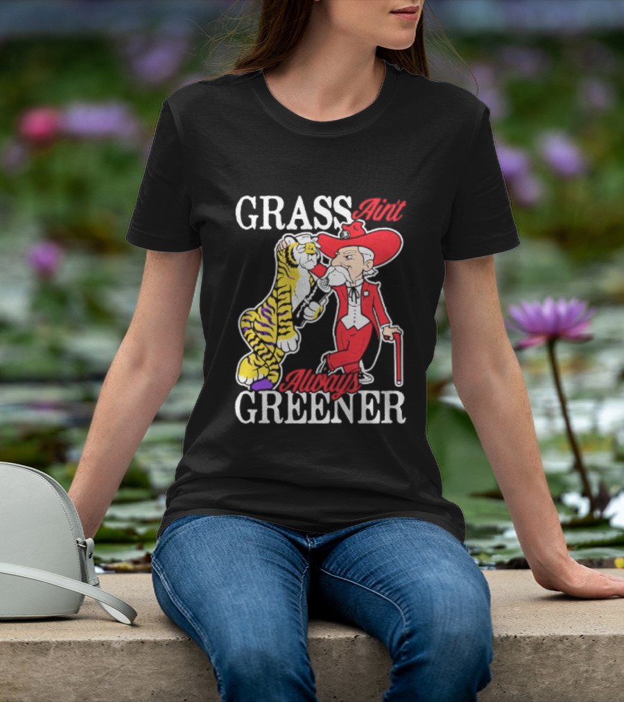 Ole Miss Rebels Vs LSU Tigers Grass Ain't Greener 2026 NCAA T-Shirt