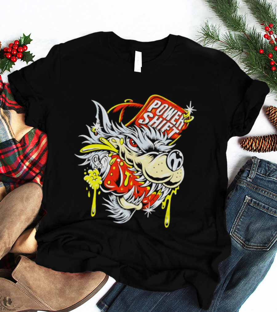Power Shift Wolf Streetwear Urban Style Clothing T-Shirt