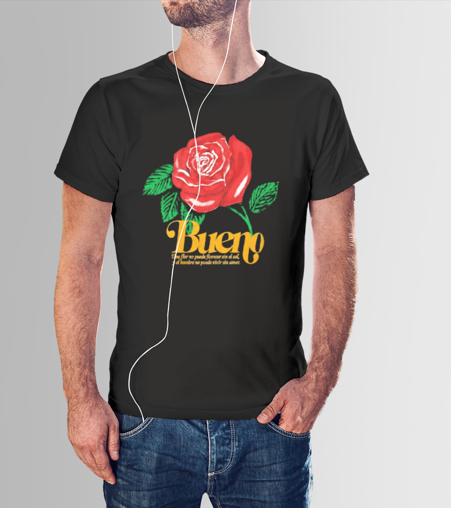 Quenton Jackson Bueno Red Rose Flower T-Shirt