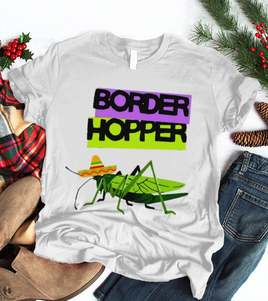 Border Hopper Sombrero Grasshopper T-Shirt